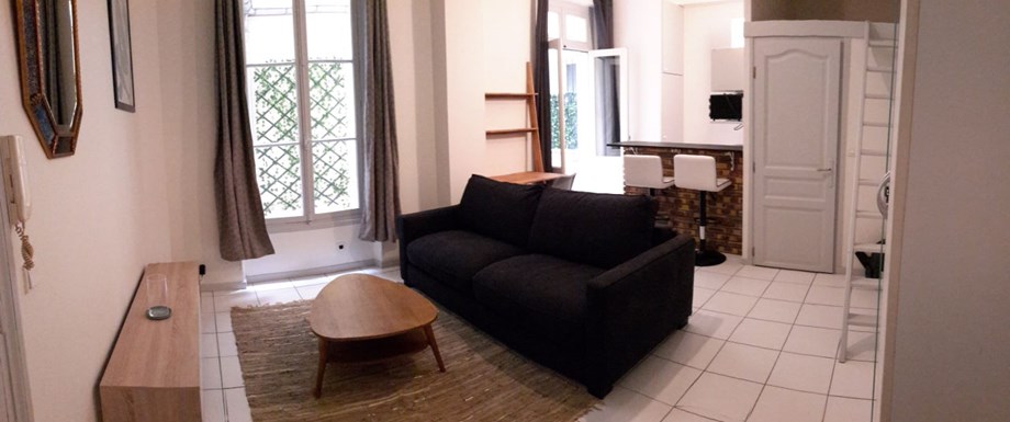 Pièce principale studio Flatters après travaux de rénovation